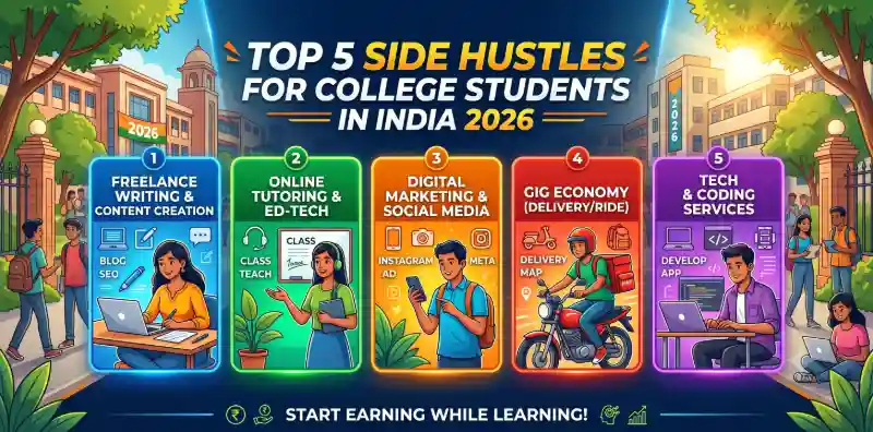 Top 5 Side Hustles for College Students in India 2026 Guide
