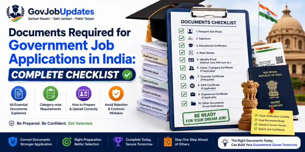 Documents Required for Government Job Applications Checklist